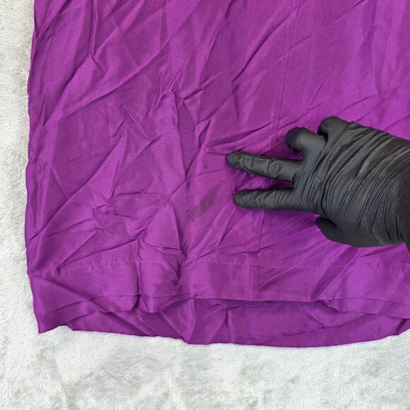 Banana Republic Dress Womens Medium Purple Silk Cowl Neck Sleeveless Elegant - Picture 9 of 11